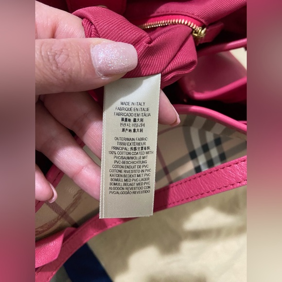 NWT Authentic Burberry Haymarket Small Canter Panel Tote w/Bows - Picture 13 of 16